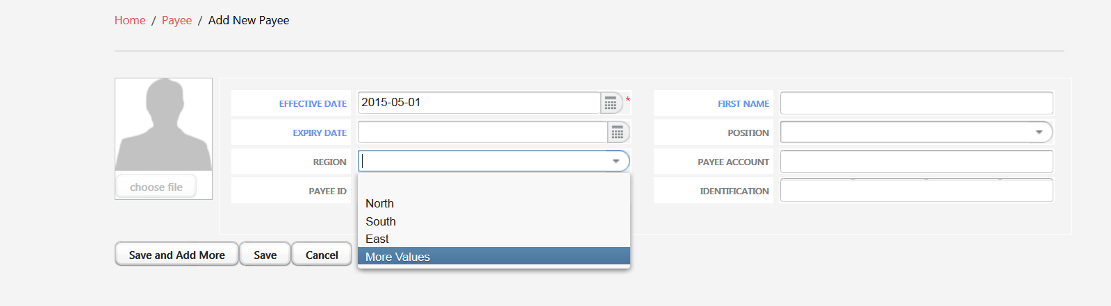 Click More Values to Launch the Entire Table