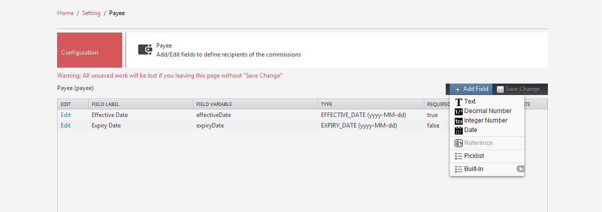 Add data fields